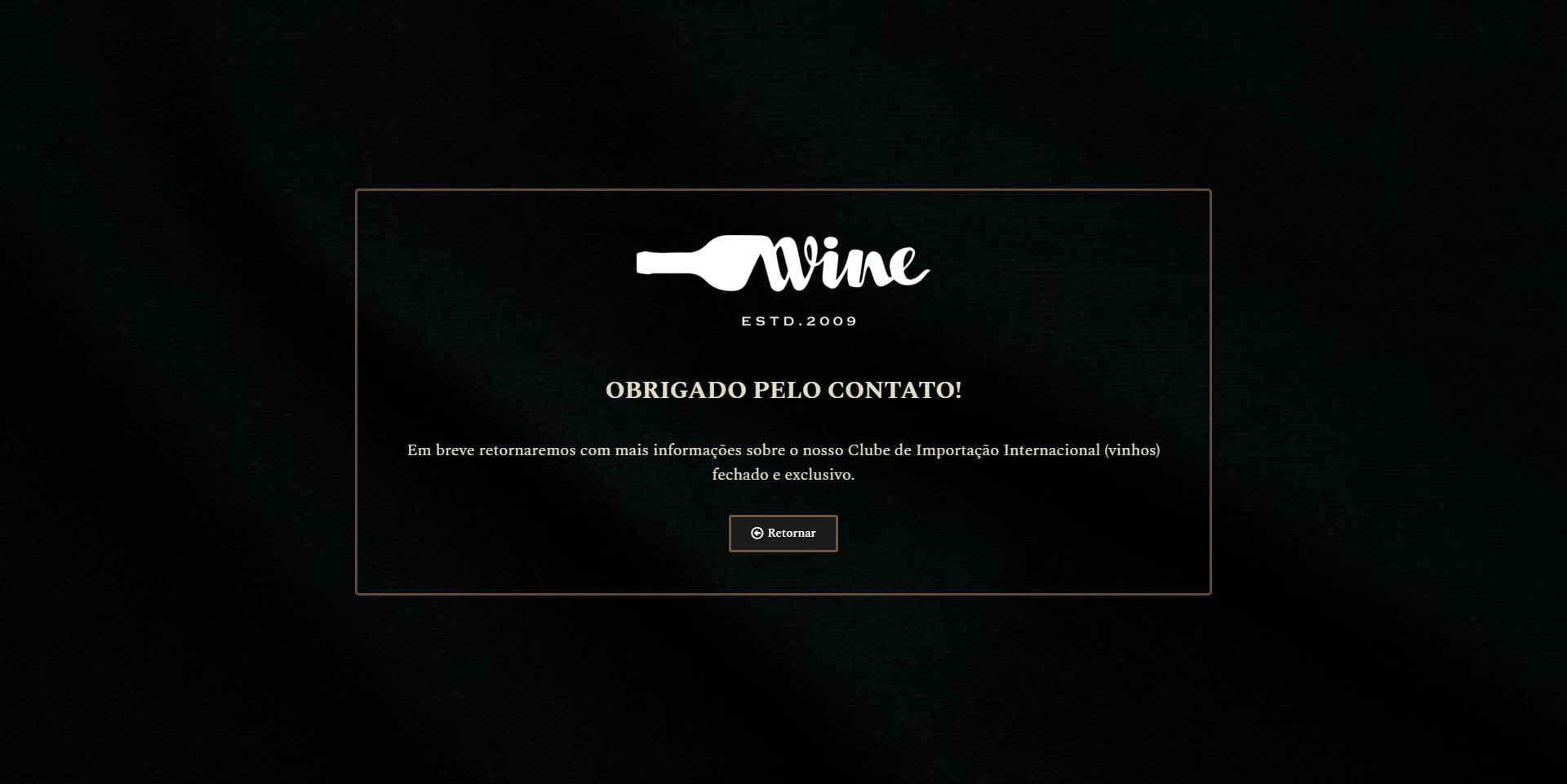 Página de Captura Clube de Vinhos